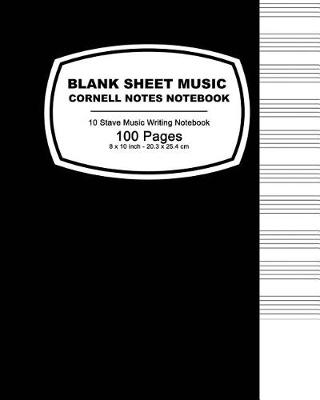 Book cover for Blank Sheet Music Cornell Notes Notebook