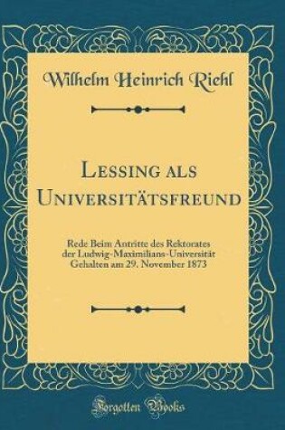 Cover of Lessing ALS Universitätsfreund