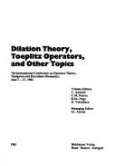 Cover of Dilation Theory, Toeplitz Operators and Other Topics