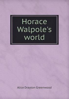 Book cover for Horace Walpole's world