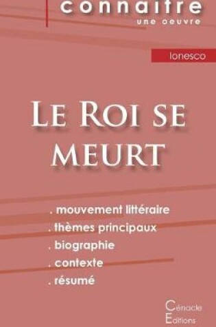 Cover of Fiche de lecture Le Roi se meurt de Eugene Ionesco (Analyse litteraire de reference et resume complet)