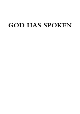 Book cover for God Has Spoken