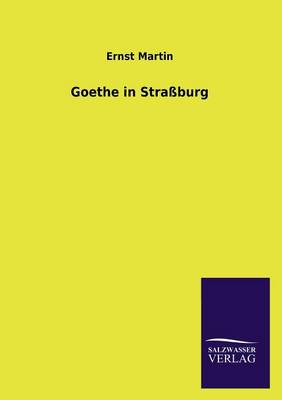 Book cover for Goethe in Strassburg