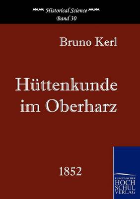 Book cover for Hüttenkunde im Oberharz