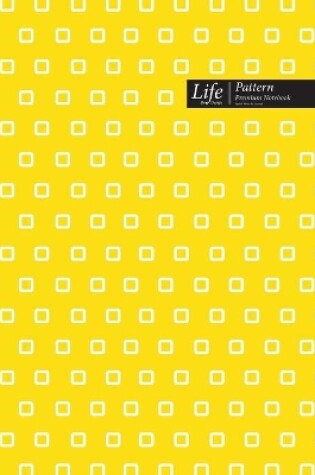 Cover of Square Pattern Composition Notebook, Dotted Lines, Wide Ruled Medium Size 6 x 9 Inch (A5), 144 Sheets Yellow Cover