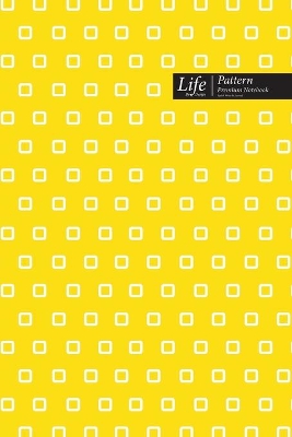 Book cover for Square Pattern Composition Notebook, Dotted Lines, Wide Ruled Medium Size 6 x 9 Inch (A5), 144 Sheets Yellow Cover