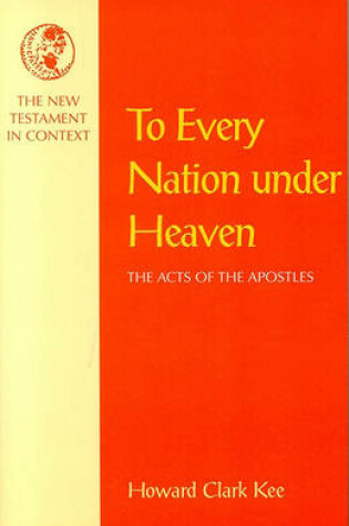 Cover of To Every Nation Under Heaven
