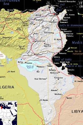 Book cover for Modern Day Color Map of Tunisia Journal
