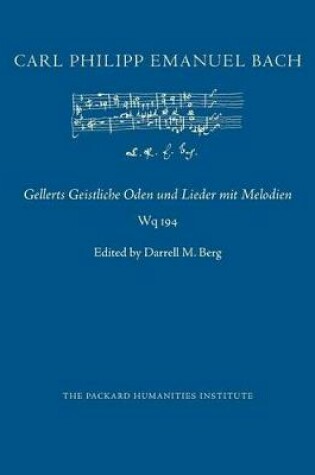 Cover of Gellerts Geistliche Oden und Lieder mit Melodien