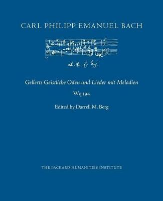 Book cover for Gellerts Geistliche Oden und Lieder mit Melodien