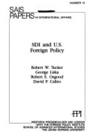 Cover of Sdi And U.s. Foreign Policy