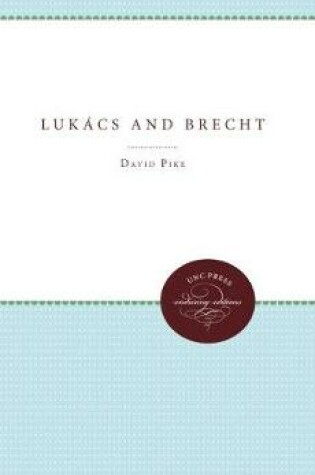 Cover of Lukacs and Brecht