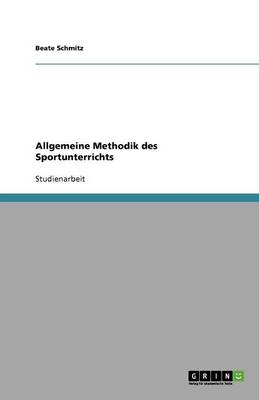 Cover of Allgemeine Methodik des Sportunterrichts