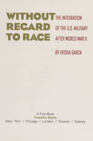 Cover of Without Regard to Race