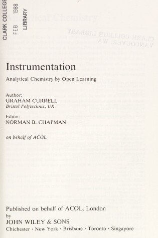 Cover of Instrumentation
