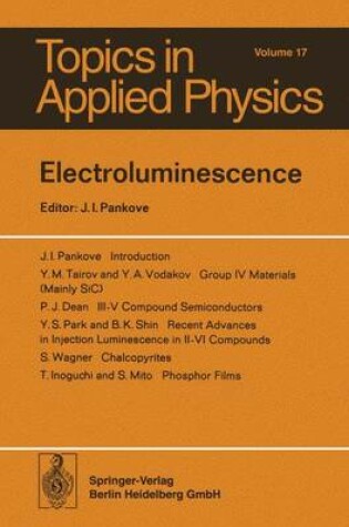 Cover of Electroluminescence