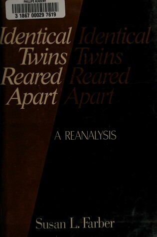 Cover of Identical Twins Reared apart