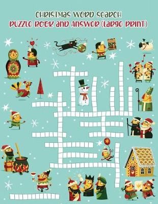 Book cover for Christmas Word Search Puzzle Book And Answer (Large Print)