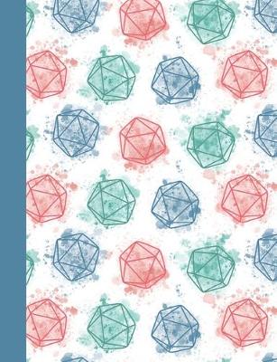 Book cover for d20 Watercolor Splat Composition Notebook