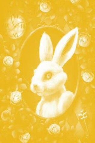 Cover of Alice in Wonderland Pastel Modern Journal - Inwards White Rabbit (Yellow)