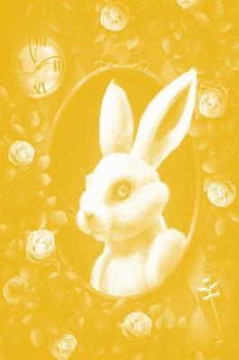 Book cover for Alice in Wonderland Pastel Modern Journal - Inwards White Rabbit (Yellow)