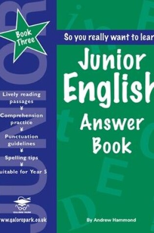 Cover of Junior English Book 3 Answer Book