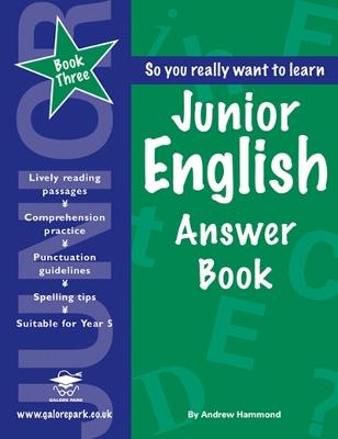 Book cover for Junior English Book 3 Answer Book