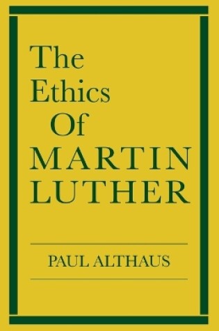 Cover of The Ethics of Martin Luther