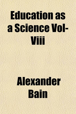 Book cover for Education as a Science Vol-VIII