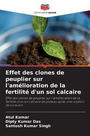 Cover of Effet des clones de peuplier sur l'amélioration de la fertilité d'un sol calcaire