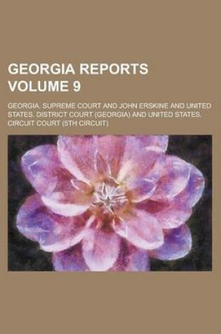 Cover of Georgia Reports Volume 9