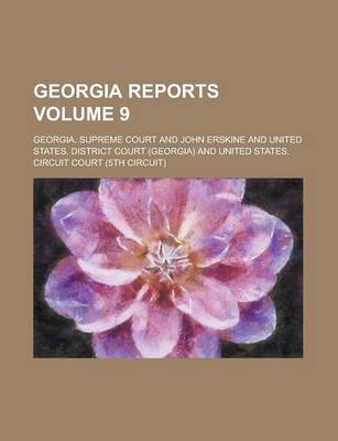 Book cover for Georgia Reports Volume 9