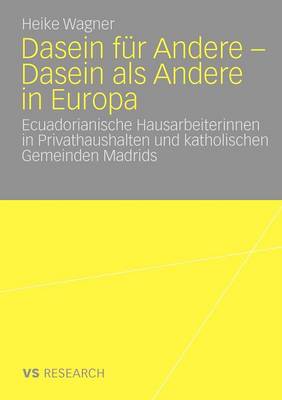 Book cover for Dasein für Andere - Dasein als Andere in Europa