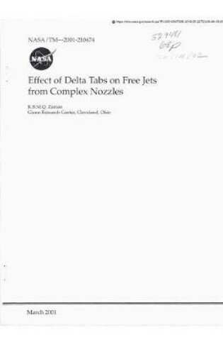 Cover of Effect of Delta Tabs on Free Jets from Complex Nozzles