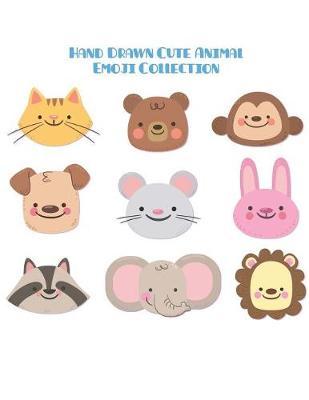 Book cover for Hand Drawn Cute Animal Emoji Collection Blank Lined Notebook