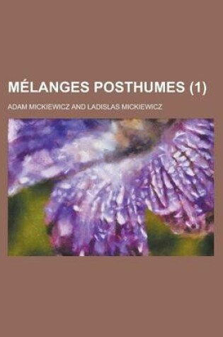 Cover of Melanges Posthumes (1)