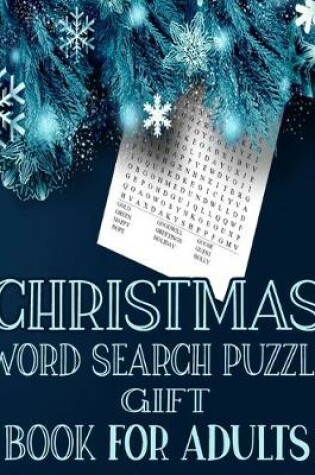 Cover of Christmas Word Search Puzzle Gift Book For Adults