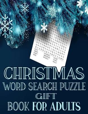 Book cover for Christmas Word Search Puzzle Gift Book For Adults