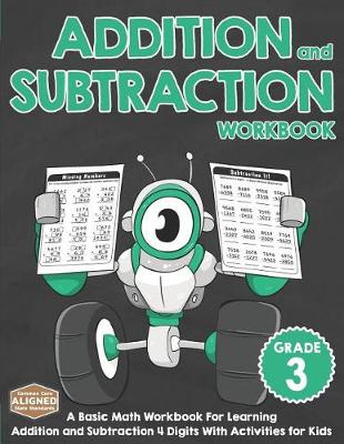 Cover of Addition and Subtraction Workbook Grade 3