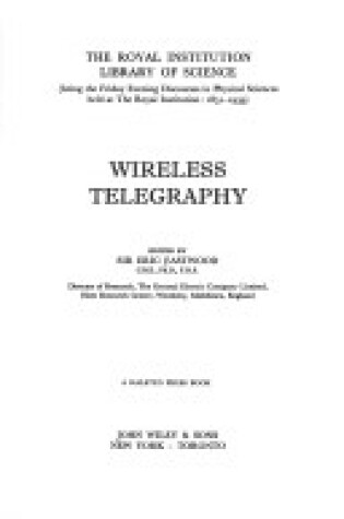 Cover of Wireless Telegraphy