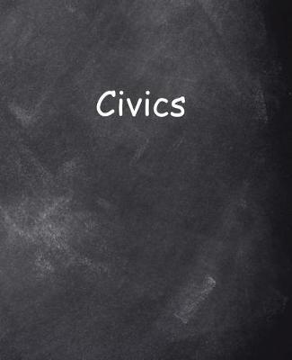 Cover of School Composition Civics Chalkboard Style 200 Pages