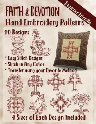 Book cover for Faith and Devotion Hand Embroidery Patterns