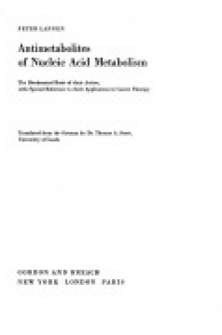 Cover of Antimetabolites of Nucleic Acid Metabolism