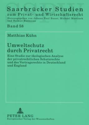 Cover of Umweltschutz Durch Privatrecht