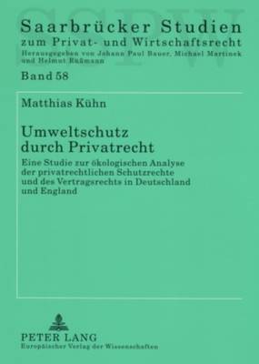 Book cover for Umweltschutz Durch Privatrecht