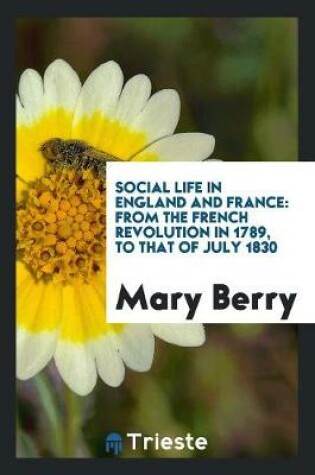 Cover of Social Life in England and France