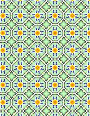 Book cover for Flower Mosaic Tile Notebook - Sketchbook