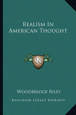 Cover of Realism in American Thought