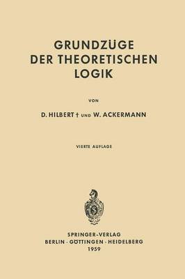 Book cover for Grundzuge Der Theoretischen Logik