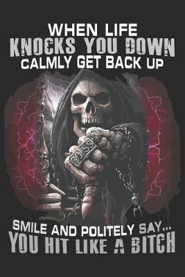 Book cover for When life knocks you down calmly get back up smile and politely say you hit like a bitch